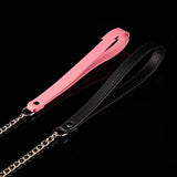Iron Empress - Multi-Ring Leather BDSM Slave Collar with Bell & Bow