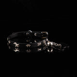 Pet-Play Paradise - Charming Pink Leather Collar with Canine Accents