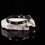 Pet-Play Paradise - Charming Pink Leather Collar with Canine Accents