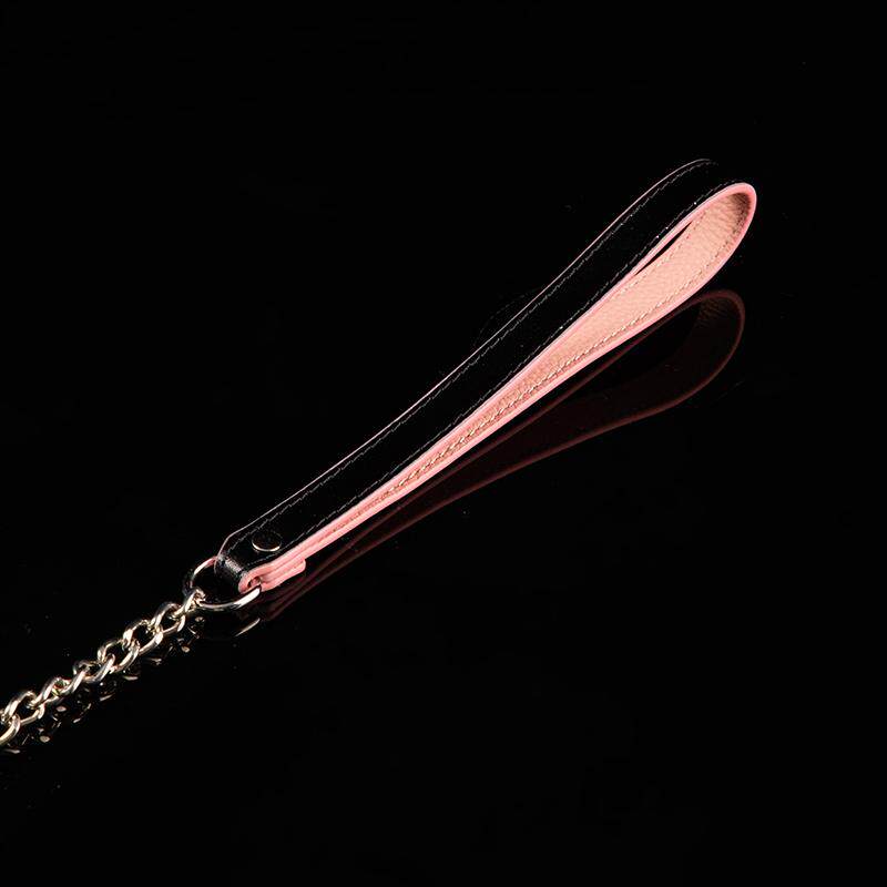 Petal Soft Devotion - Pink Litchi Grain Leather BDSM Collar