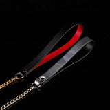 Scarlet Authority - Bold Black & Red Dual-Tone Leather BDSM Collar