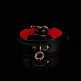 Scarlet Authority - Bold Black & Red Dual-Tone Leather BDSM Collar