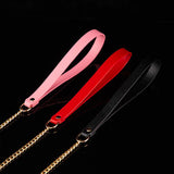 Gilded Obsidian - Jeweled Black Leather BDSM Collar
