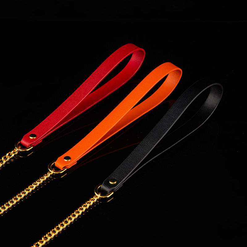 Sovereign Bond - Luxury Pebbled Leather BDSM Collar with Gold Turn-Lock