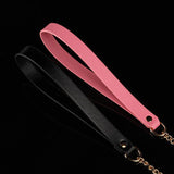 Velvet Echoes - Gilded Bell Leather Pet Play Collar