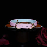 Crimson Legacy - Vintage Ruby Pendant Red Leather Collar