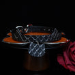 Obsidian Serpent - Kitten Play Snakeskin Textured Leather Collar and Leash