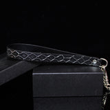 Obsidian Serpent - Kitten Play Snakeskin Textured Leather Collar and Leash