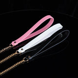 Midnight Ribbon - Sculpted Leather Bow BDSM Collar with Onyx Bell